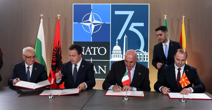 Ministrat e Mbrojtjes së Italisë, Shqipërisë, Maqedonisë së Veriut dhe Bullgarisë  kanë nënshkruar Letër të qëllimeve për vendosjen e korridorit të harmonizuar për mobilitet ushtarak për nevojat e NATO-s