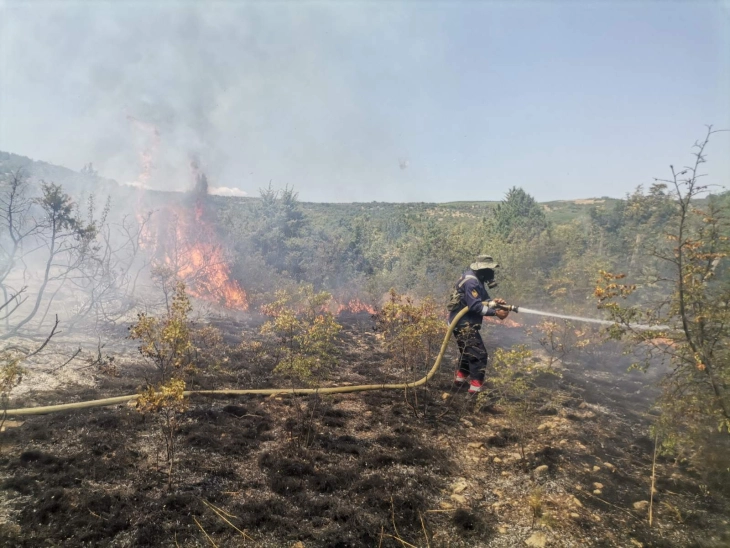 Apel deri te banorët e disa fshatrave që t'i braktisin shtëpitë e tyre për shkak të rrezikut nga përhapja e zjarrit në rrethinën e Negotinës