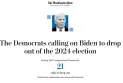 Списокот на демократски конгресмени кои повикаа Бајден да се откаже од изборите се зголемува