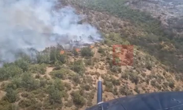 Полициски хеликоптер исфрлил над 38 тони вода  врз пожарот на планината Серта