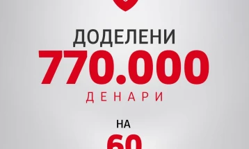Герасимовски: Доделивме 770 000 денари на 60 социјално загрозени лица