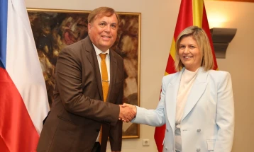 Energy Minister Bozhinovska meets Czech Ambassador Ludva
