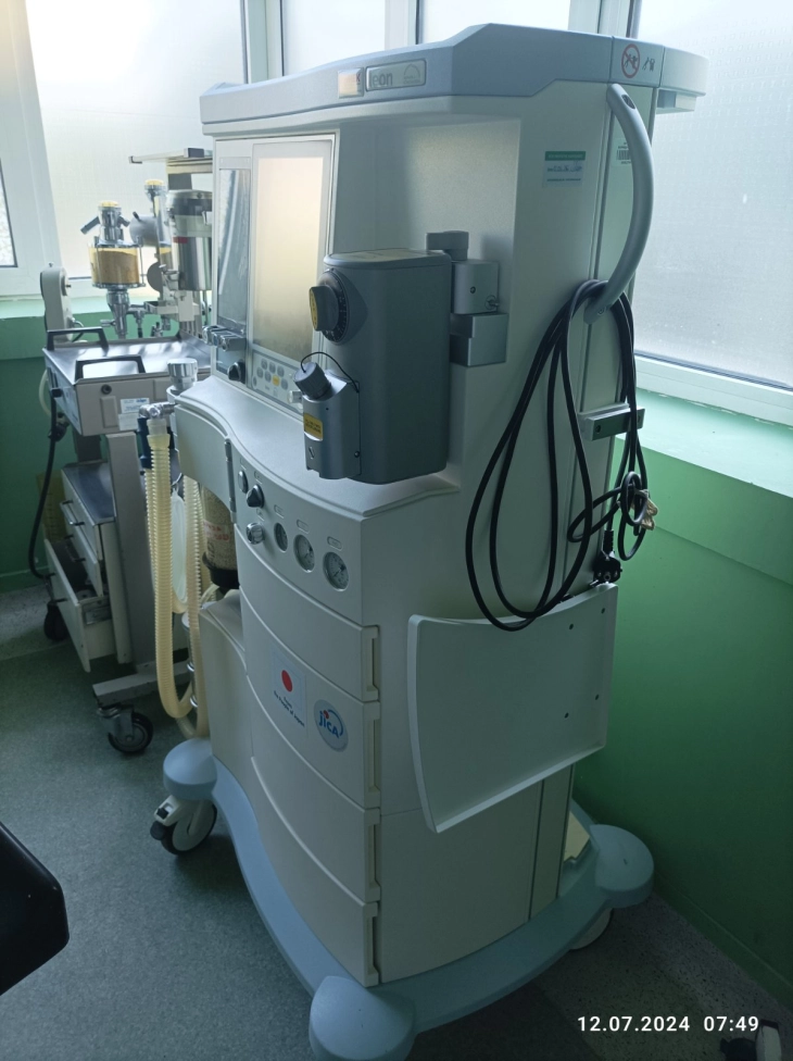 Кумановската болница набави апарат за анестезија, електрокаутер и аспиратори за одделението за уво, нос и грло