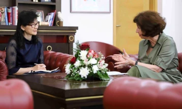 President Siljanovska Davkova meets World Bank Country Director for Western Balkans Xiaoqing Yu