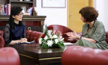 Presidentja Siljanovska Davkova e priti drejtoreshën e Bankës Botërore për Ballkanin Perëndimor, Shiaoçin Ju