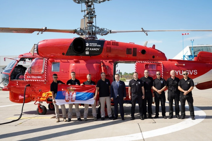 Дачиќ ги испрати српските пожарникари и хеликоптерот Ка-32 во Северна Македонија