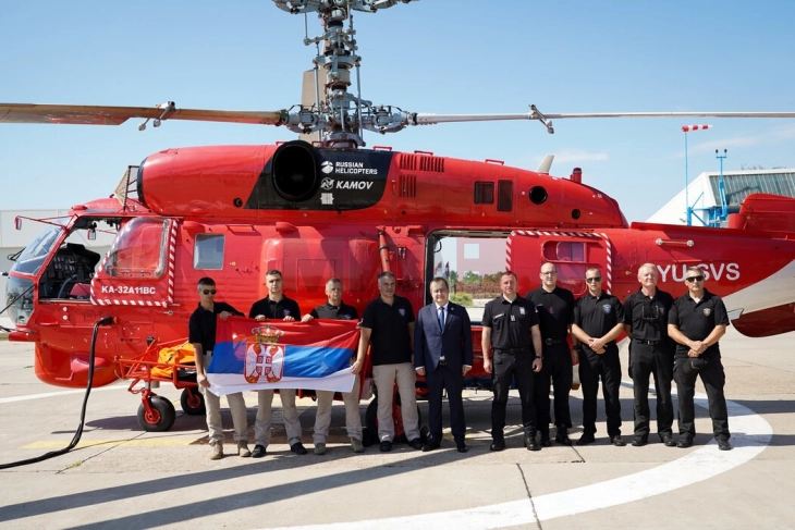 Daçiqi dërgoi zjarrfikës dhe helikopterin Ka-32 në Maqedoninë e Veriut