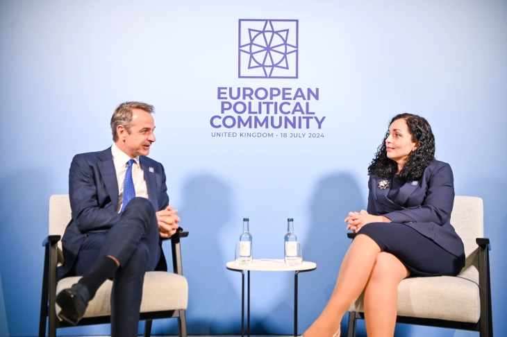 Osmani- Micotakis: Thellimi i bashkëpunimit Kosovë-Greqi i dobishëm jo vetëm për qytetarët e të dyja shteteve tona, por edhe për të gjithë rajonin