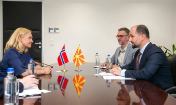 Пристапните преговори една од темите на средбата на министерот Муртезани со норвешката амбасадорка Мелсом