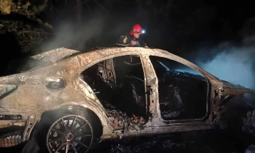 Изгоре автомобил во Струмица