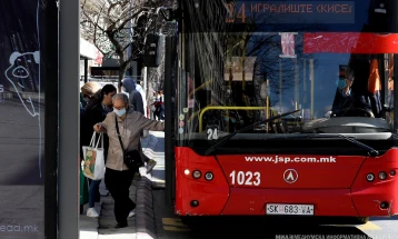 Автобус на ЈСП Скопје се запали во Бутел