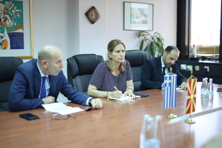 Economy Minister Durmishi meets Greek Ambassador Philippidou 