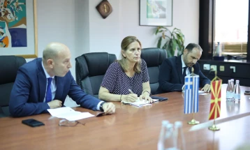 Economy Minister Durmishi meets Greek Ambassador Philippidou 