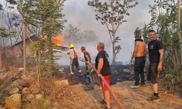 Едно лице загина во пожарот што го зафати кумановското село Кокошиње