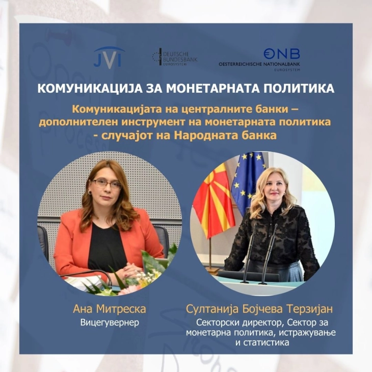 Митреска и Бојчева-Терзијан: Комуникацијата на централната банка имаше важна улога во стабилизирањето на очекувањата