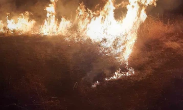 Активен пожарот во Старо Нагоричане, стабилна е состојбата во Куманово