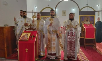 На Илинден во Јабука се одржа прва литургија на македонски јазик во Србија