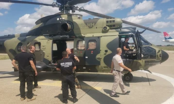 Србија испрати хеликоптер „Ербас Х215 Супер Пума“ за гаснење пожар во државата