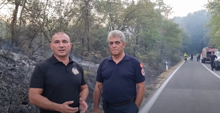 Ангелов: Не е загрозено ниту Богданци, ниту друго населено место од пожарот во овој регион