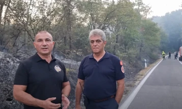 Ангелов: Не е загрозено ниту Богданци, ниту друго населено место од пожарот во овој регион