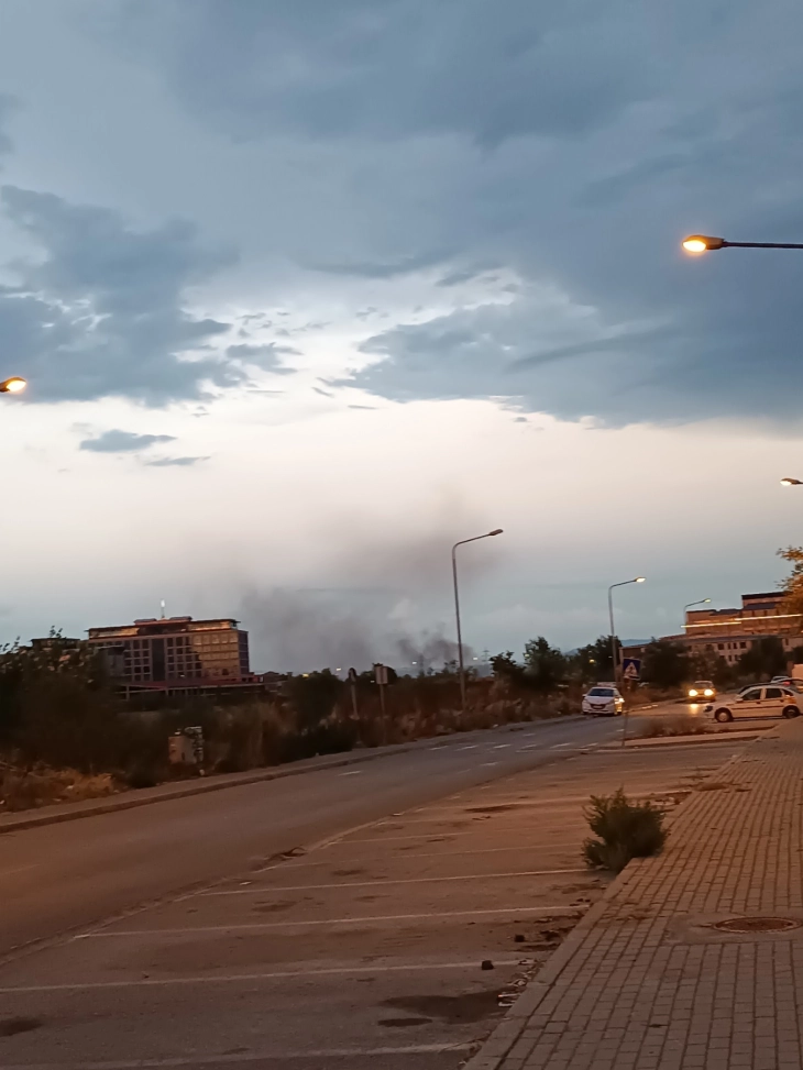 Vardarishte landfill in Skopje on fire, several firefighting vehicles battling blaze