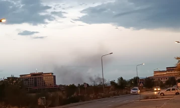 Vardarishte landfill in Skopje on fire, several firefighting vehicles battling blaze