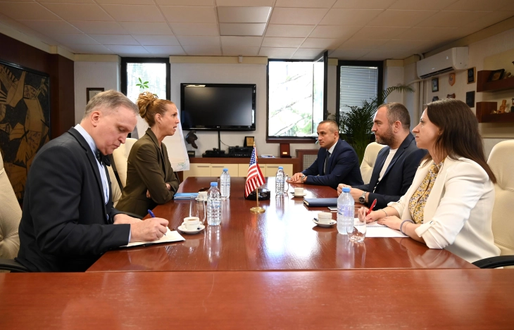 MoI Toshkovski meets U.S. Deputy Chief of Mission Varnes