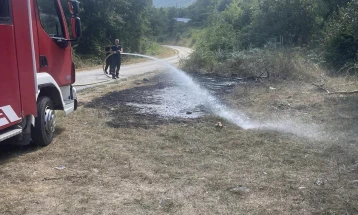 Приведени три лица во Скопско поради предизвикување пожар