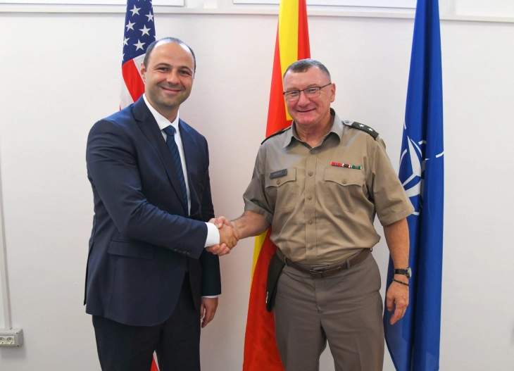 Defense Minister Misajlovski meets Vermont National Guard Adjutant General Gregory Knight 