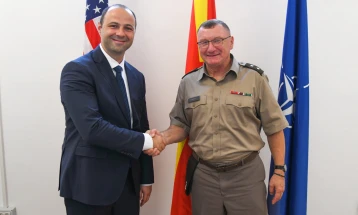 Defense Minister Misajlovski meets Vermont National Guard Adjutant General Gregory Knight 