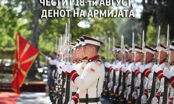 Defence Minister Misajlovski congratulates Army Day