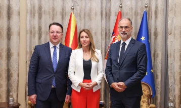 Nikoloski and Stoilkovikj discuss gas interconnection with Serbian Minister  