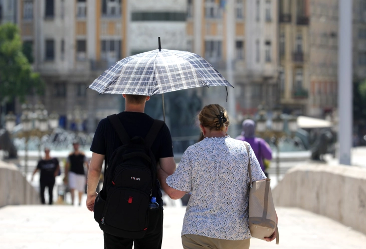 Weather: Sunny with afternoon showers; high 33°C