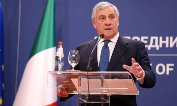 Italy's foreign minister Tajani in official visit to Skopje