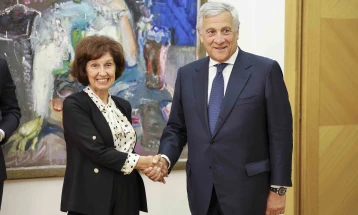 Siljanovska-Davkova – Tajani: Italy an important political and economic partner 