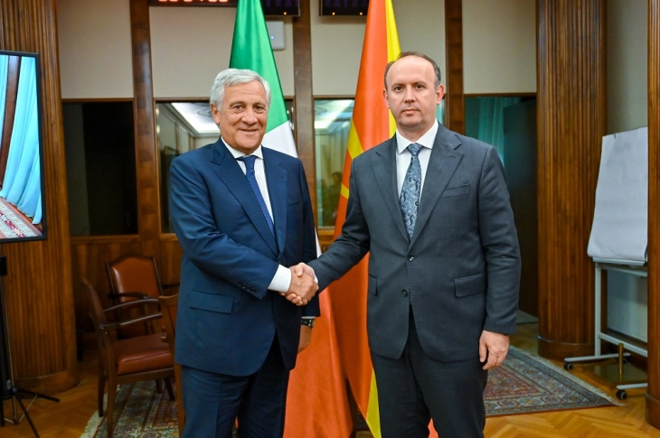 Parliament Speaker Gashi meets Italian Foreign Minister Tajani 