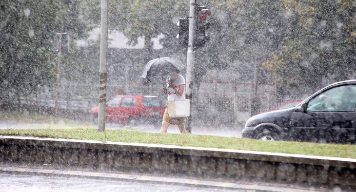 Overcast with local thundershowers