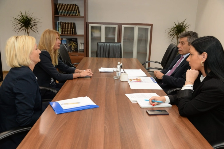 Deputy PM Mexhiti meets IOM Head Bozhinovska Petrushevska