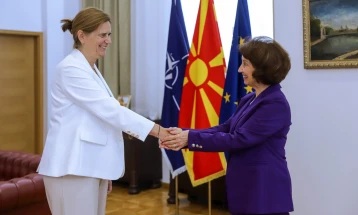 President Siljanovska Davkova meets Greek Ambassador Philippidou