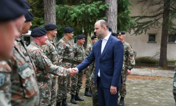 Defence Minister Misajlovski visits 1st Infantry Battalion