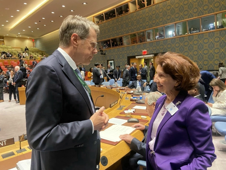 Siljanovska-Davkova attends meetings of UN Security Council, Global Coalition to Address Synthetic Drugs