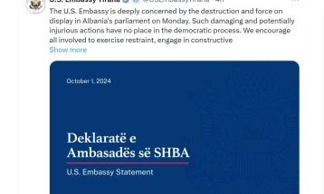 Ambasadat e SHBA-së dhe të Britanisë së Madhe dhe delegacioni i BE-së me dënim për ngjarjet e djeshme në parlamentin shqiptar