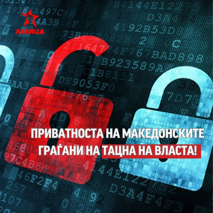 Левица: Приватноста на македонските граѓани на тацна на власта