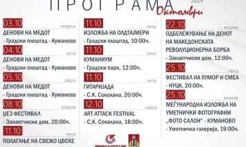 Куманово во чест на 11 Октомври организира бројни културни и спортски манифестации