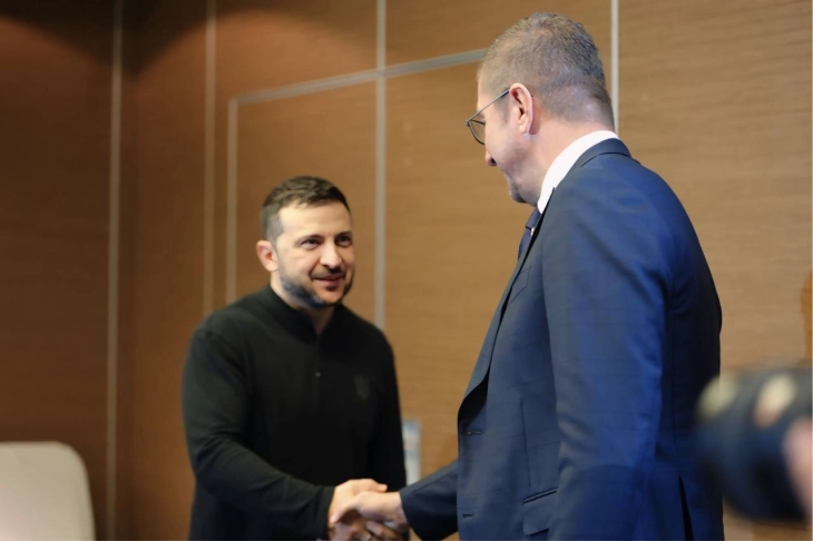 Mickoski meets Zelensky in Croatia