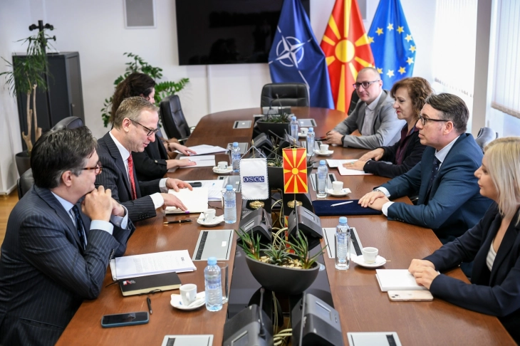 Justice Minister Filkov meets OSCE Ambassador Wahl