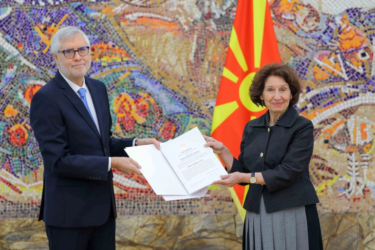 President Siljanovska Davkova receives credentials of new Uruguayan Ambassador Rodríguez Goñi