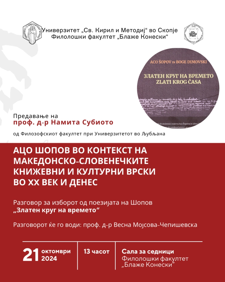 Предавање на проф. д-р Намита Субиото од Филозофскиот факултет при Универзитетот во Љубљана