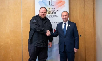 Gashi meets Ukraine's Stefanchuk at 3rd parliamentary summit of International Crimea Platform in Riga