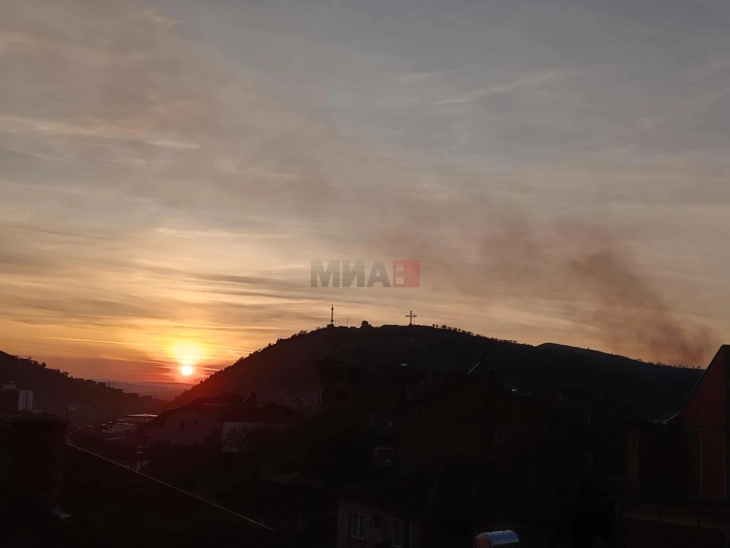 Гори старата депонија во Штип